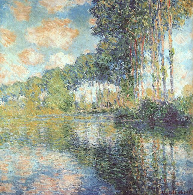 Claude Monet Poplars on Bank of River Epte Norge oil painting art